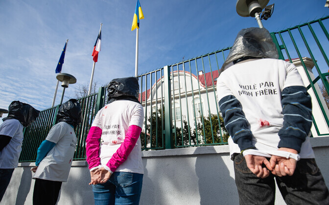 Акция протеста в Таллинне.