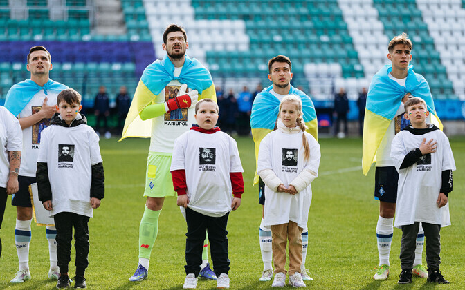 'Match for Peace' between FC Tallinna Flora and Dynamo Kyiv at the A. Le Coq Arena, Tallinn, Friday, May 13 2022.
