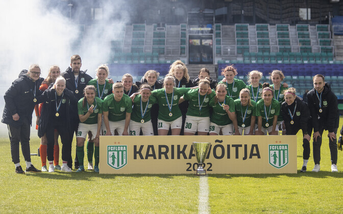 Tallinna FC Flora versus Tallinna FC Kalev in the women's domestic trophy final, Saturday, May 21 2022.