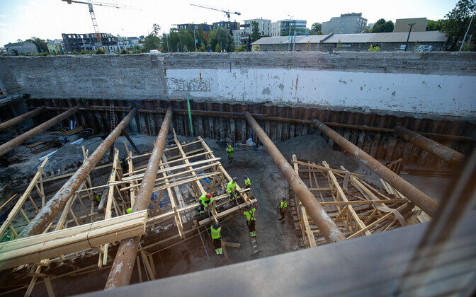 Найденный в Таллинне остов средневекового судна.