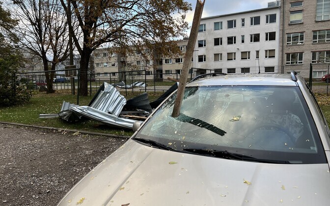 Storm damage in Haapsalu.