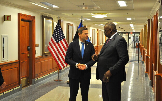 Minister of Defense Hanno Pevkur's meeting with US Secretary of Defense Lloyd Austin in Washington, Tuesday, October 18 2022.