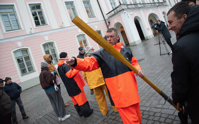 Протест рыбаков на Тоомпеа.