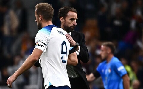 Inglismaa jalgpallikoondise ründaja Harry Kane ja peatreener Gareth Southgate