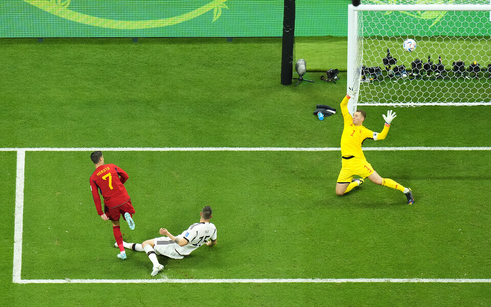 Alvaro Morata värav viis Hispaania Saksamaa vastu juhtima