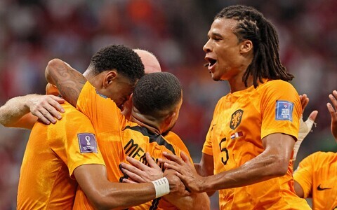 Футболисты сборной Нидерландов.