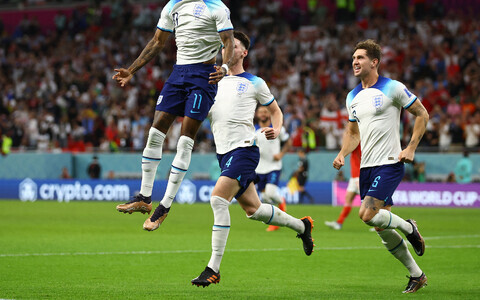 Игроки сборной Англии.