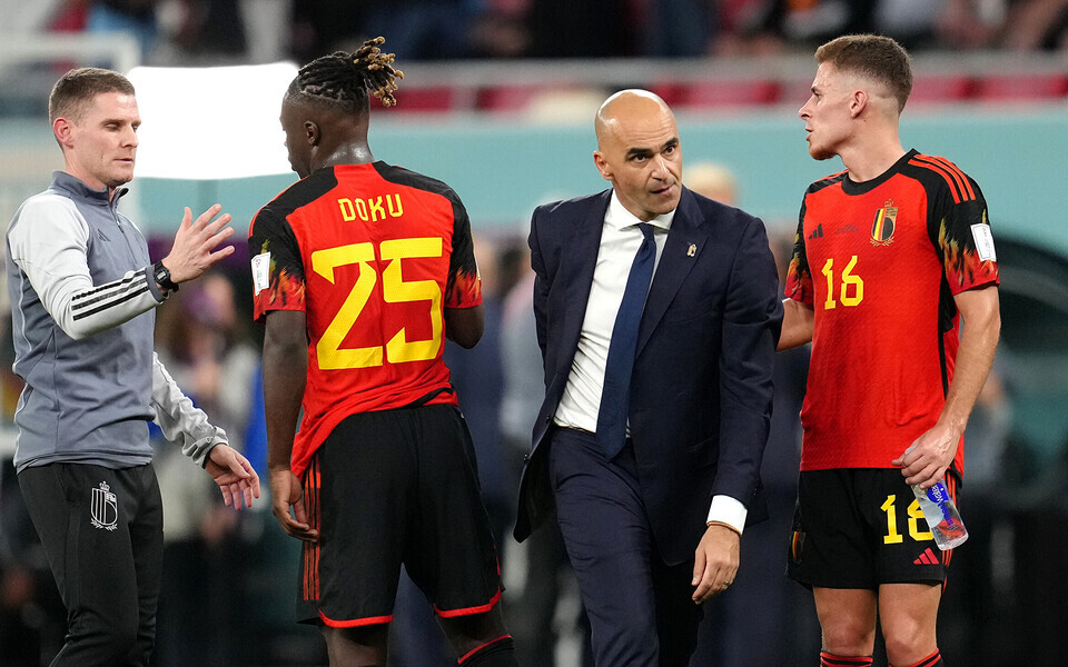Roberto Martinez ja Belgia jalgpallikoondislased