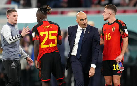 Roberto Martinez ja Belgia jalgpallikoondislased