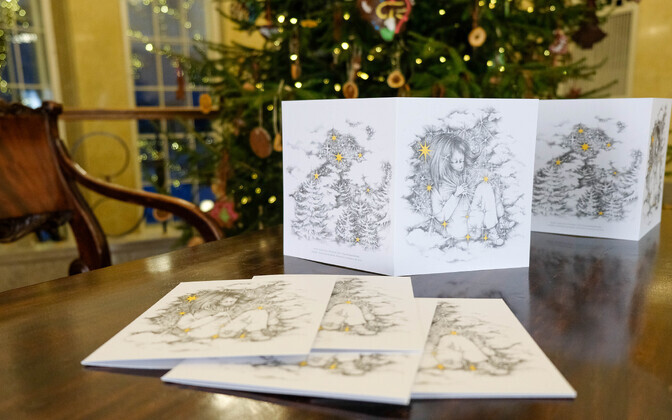 The Estonian president's official Christmas card for 2022 was designed by young Estonian illustrator and Estonian Academy of Arts (EKA) student Katariina Kesküla.