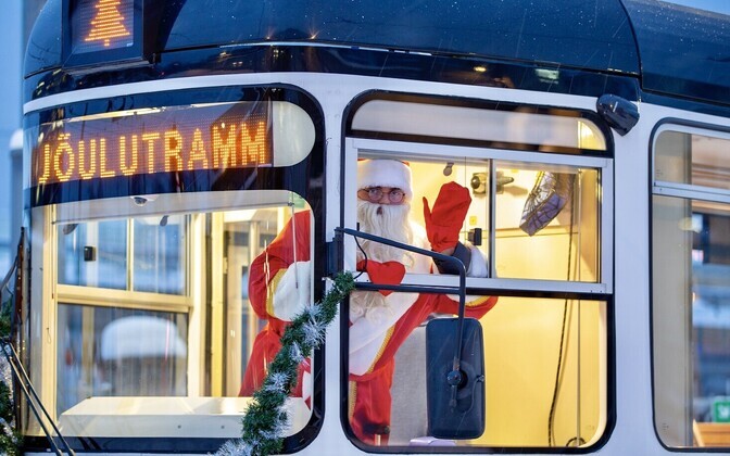 Tallinn Christmas tram.