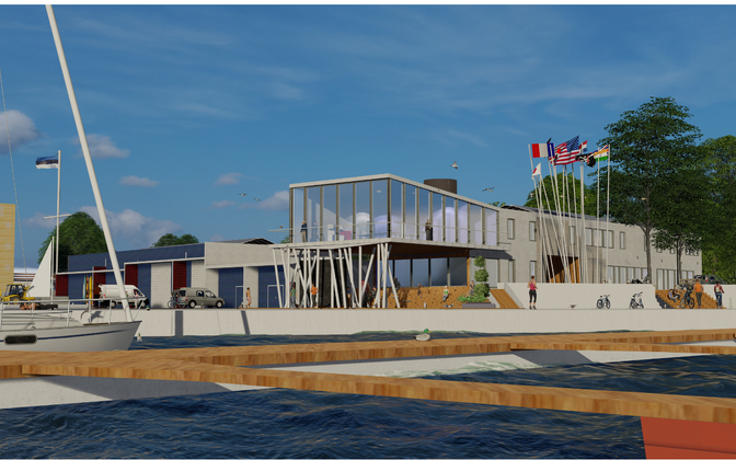 Artist's rendition of new Kalevi jahtklubi development.