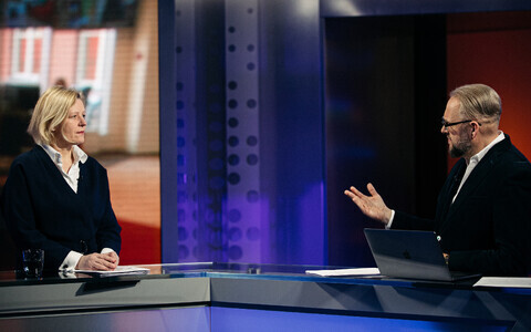 Annely Akkermann on 'Otse uudistemajast', Wednesday, April 12, 2023.