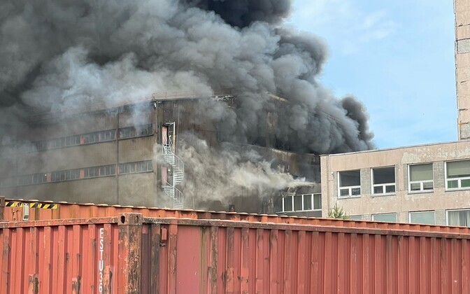 Fire in Maardu on May 22, 2023.