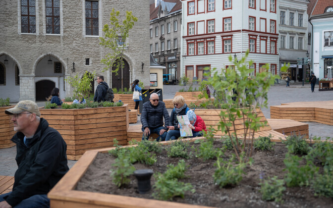 A temporary park was opened in Tallinn's Old Town on Friday (June 2, 2023).