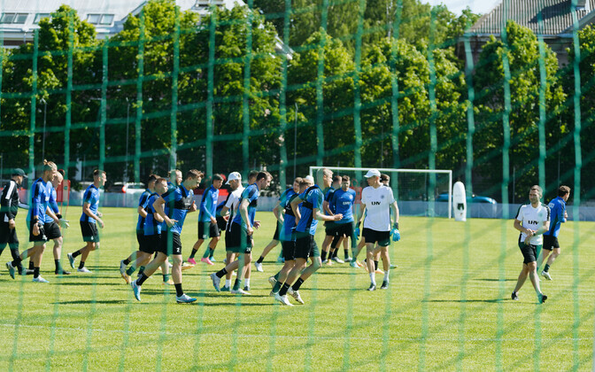 Тренировка сборной Эстонии.