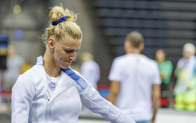 Женская сборная Эстонии в матче с Италией.