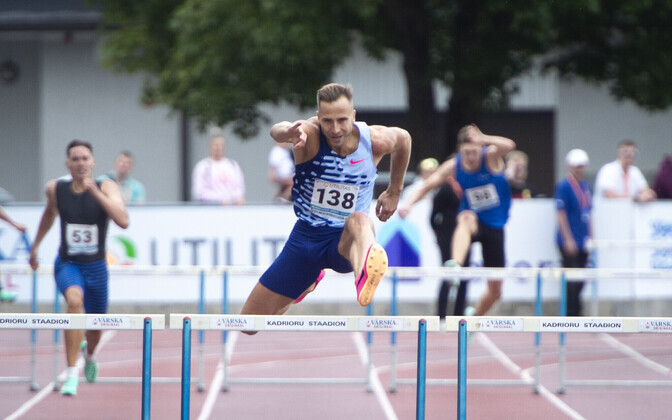 Расмус Мяги на чемпионате Эстонии по легкой атлетике.
