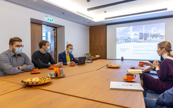 Кая Каллас в компании Metaprint 28 января 2022 года.