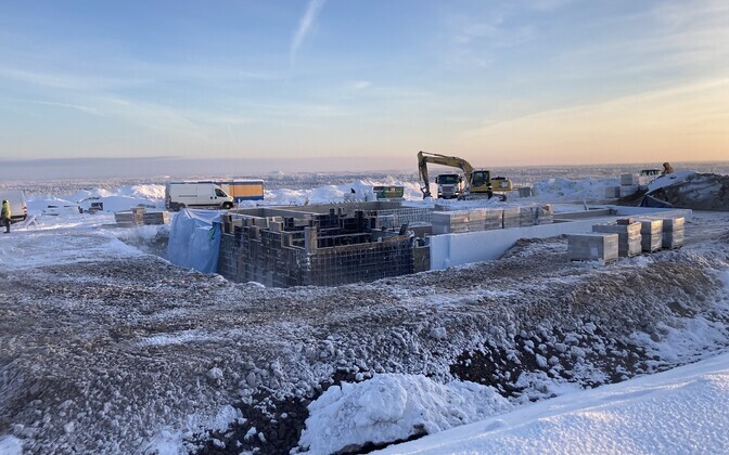 Construction of the new Viru radar station. December 2023