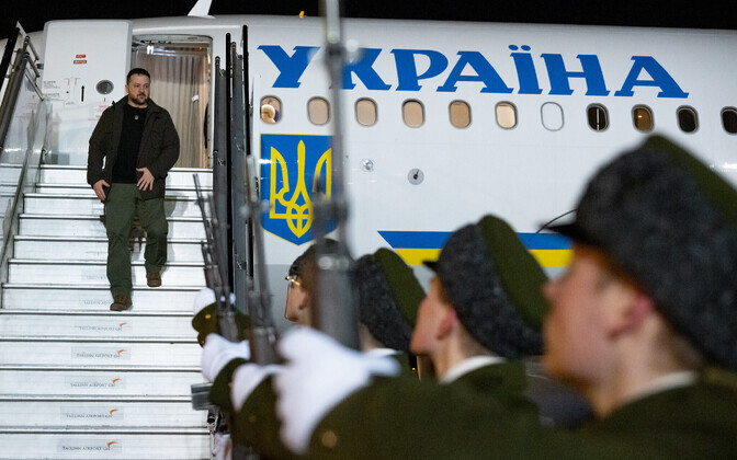 Прибытие Владимира Зеленского в Таллинн.