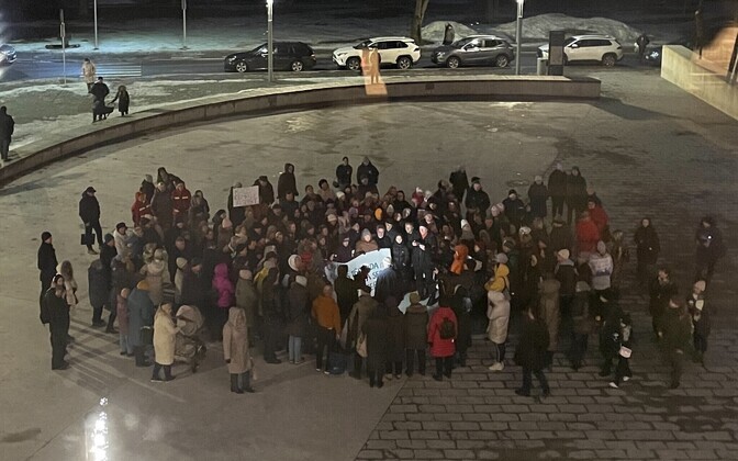 Пикет в поддержку Аго Кыргвеэ.