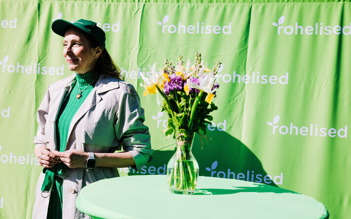 Evelyn Sepp roheliste kampaania avaüritusel