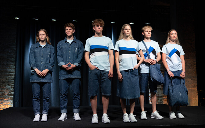 Презентация олимпийской парадной формы эстонских спортсменов.