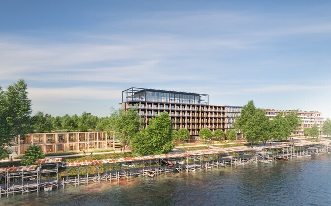 Artist's rendition of the Katlamaja quarter development.