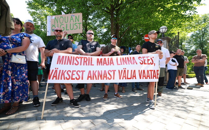 Пикет землевладельцев на Тоомпеа 29 мая 2024 года.