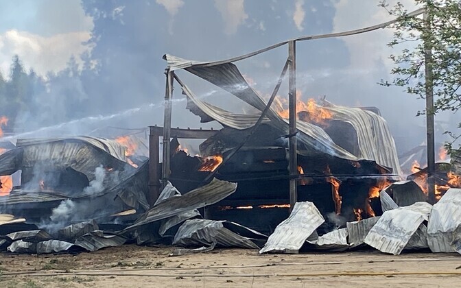 Aegviidu timber factory fire, May 29, 2024.