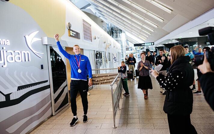 Euroopa meister Johannes Erm jõudis kodumaale