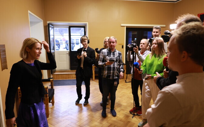 Kaja Kallas pärast Reformierakonna juhatuse koosolekut ajakirjanike ees