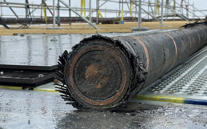 Estlink 2 repair work in July 2024.