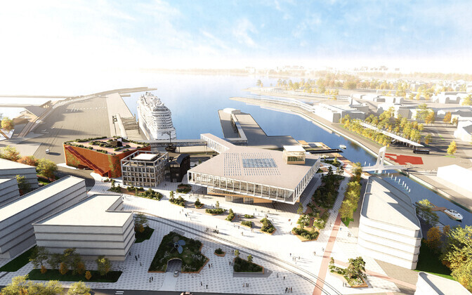 Vanasadama uue A-terminali eskiis.