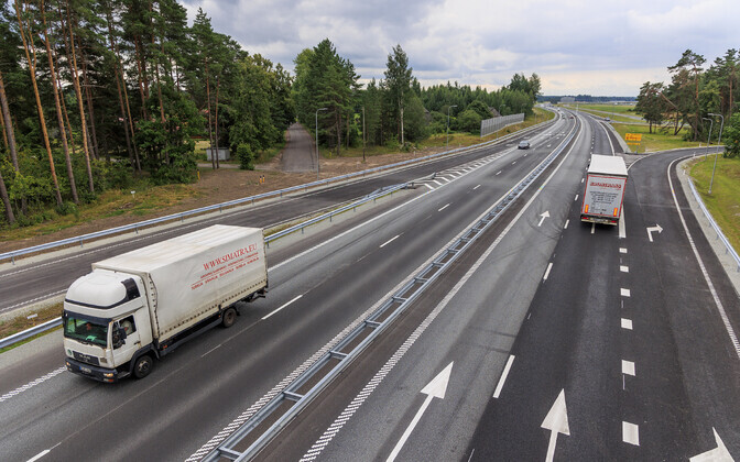 Четырехполосный отрезок Пярну-Уулу.