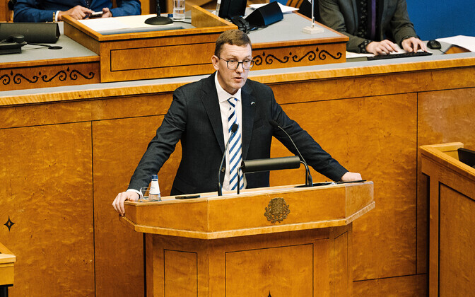 Kristen Michal riigikogu ees oma valitsusele mandaati küsimas