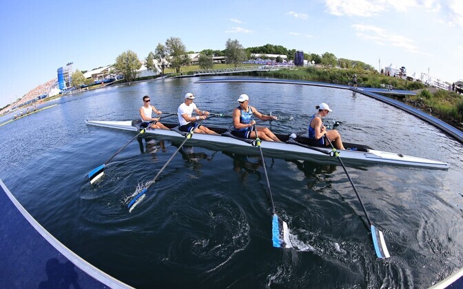 Эстонская мужская четверка гребцов на Олимпиаде в Париже.