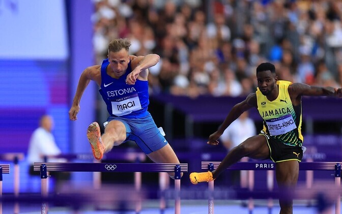 Расмус Мяги в полуфинале Олимпиады в Париже.