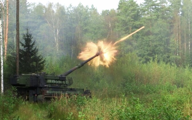 K9 Thunder SPG being fired in Remniku.