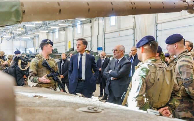 NATO Secretary General Mark Rutte visits Tapa Military Base and the eFP battle group on October 23, 2024.