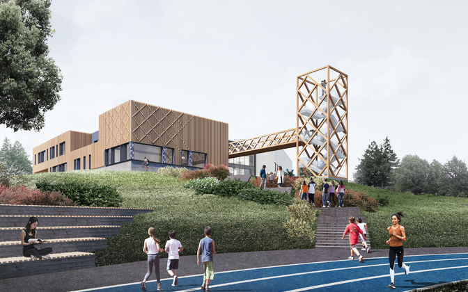 Проект строительства основной школы Ийзаку «Посмотри наверх» (Vaata üles).