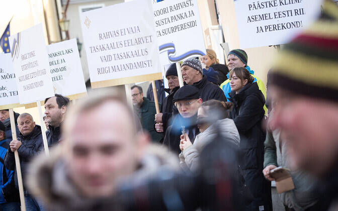ERK protest meeting on Toompea Hill, November 14, 2024.