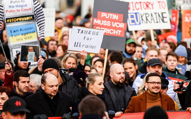 Vene opositsiooni meeleavaldus Berliinis.
