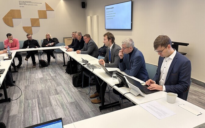 Public transport center chiefs' meeting with Minister of Regional Affairs Piret Hartman (SDE) in Paide on Friday. January 31, 2025.