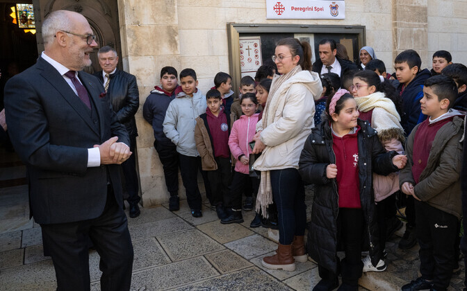 President Alar Karis visits Ramallah in February 2025.