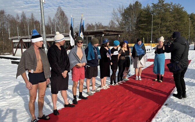 The Paide 'penguin parade,' Monday, February 24, 2025.
