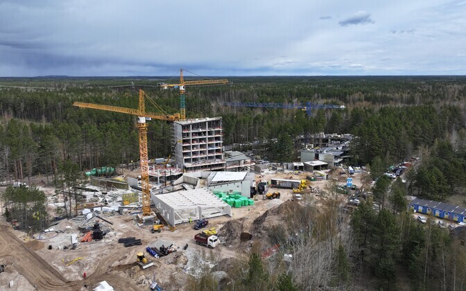 Uusküla spaahotelli ehitus, 06.05.2025.