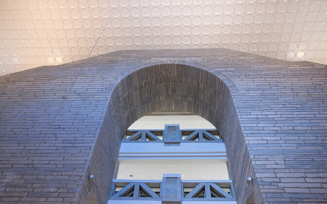 The Estonian National Library during reconstruction in the Tõnismäe building.