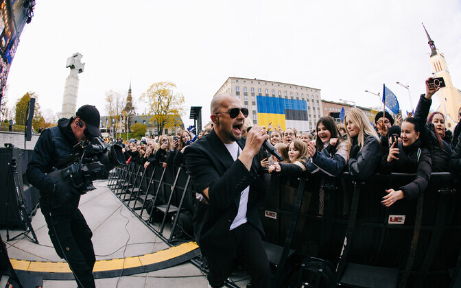 Концерт ко Дню Европы на площади Вабадузе.